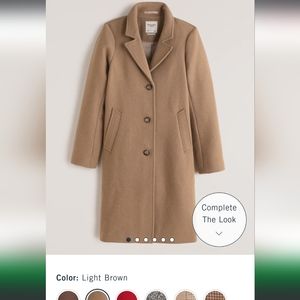 NWT Abercrombie & Fitch Dad Coat - Light Brown